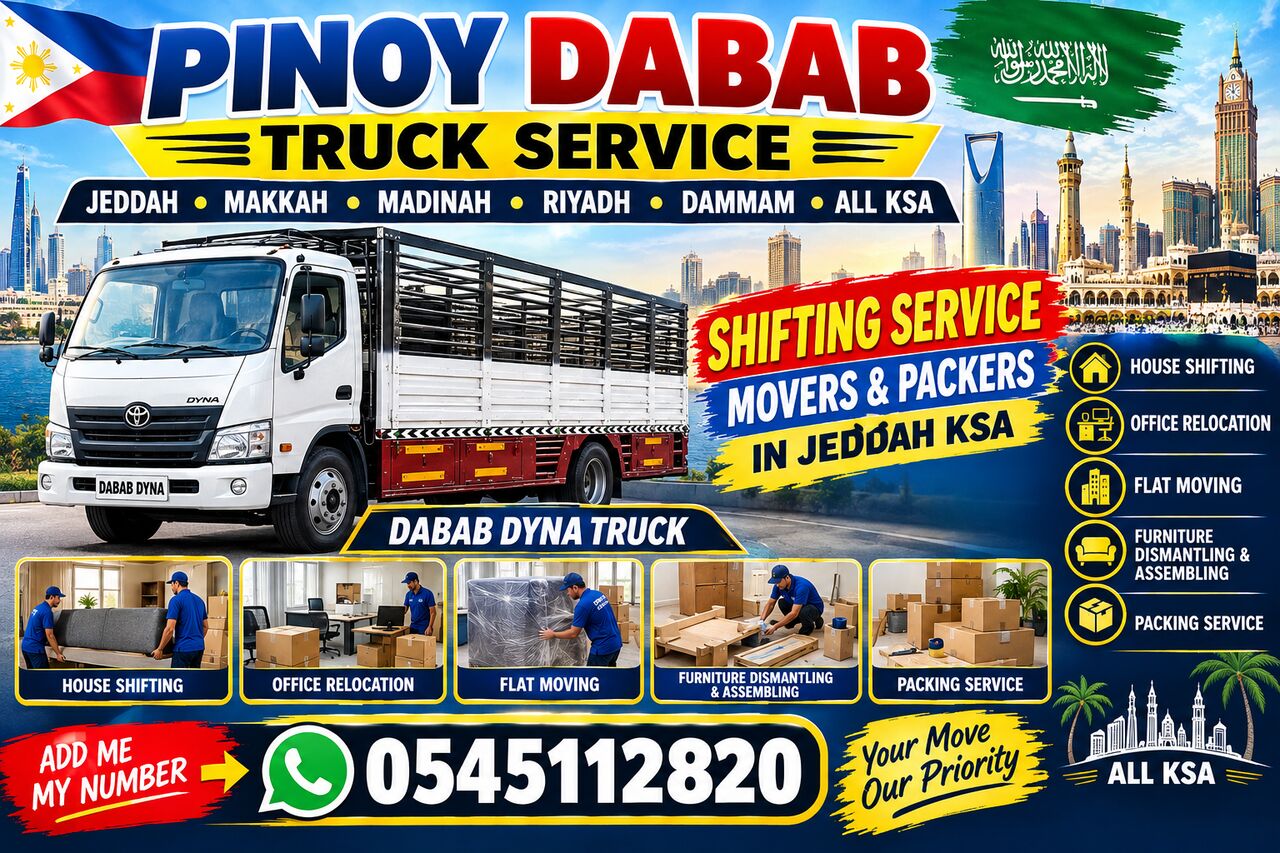 Jeddah, Labor/Moving, GLOBAL MOVING AND SHIFTING AND OFFICE MOVING WITH LOW PRICE Storage Also{Jeddah 0545112820