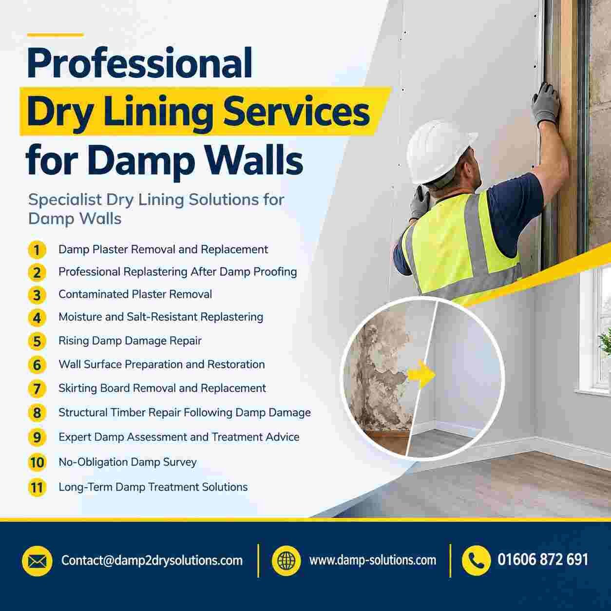 London, Household, Professional Dry Lining Contractors For Wall Restoration