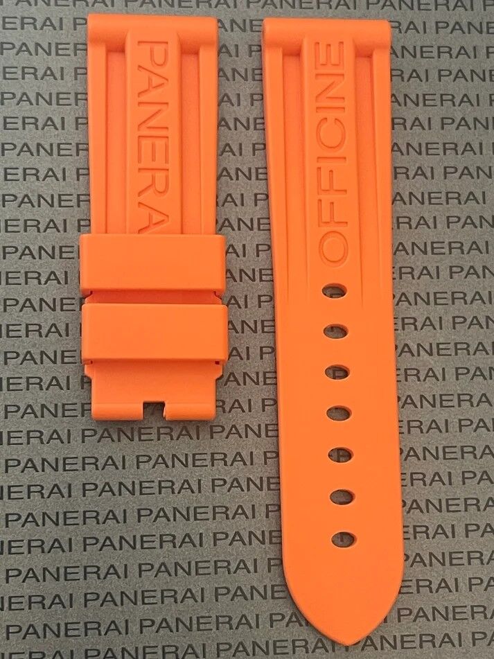 New York, Watches, USD 150,  Buy Panerai Rubber Strap 24MM In Army Green, Orange, Navy & More | OEM