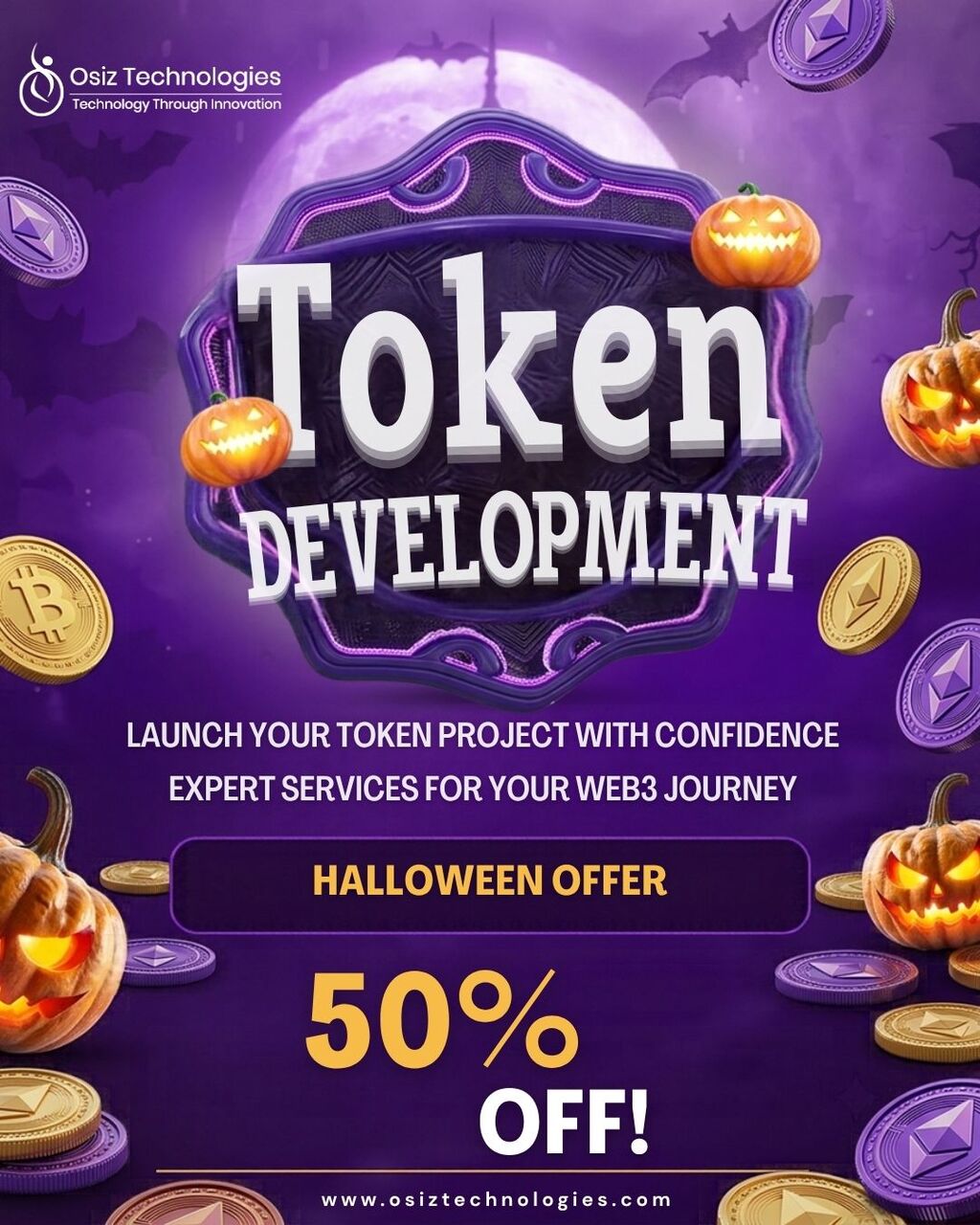 Salmabad, Software Development, Power Up Your Token Development With Up To 50% OFF This Halloween &ndash; Osiz Technologies