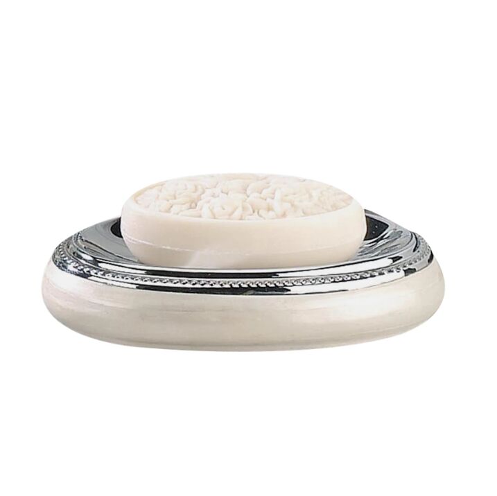 New York, Household Items, USD 13,  Soap Dish For Bathroom Counter, Shower & Kitchen | Enamel/Chrome Trim