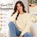 INR 999, Daily Wear Off White Round Neck Sweatshirt For Women