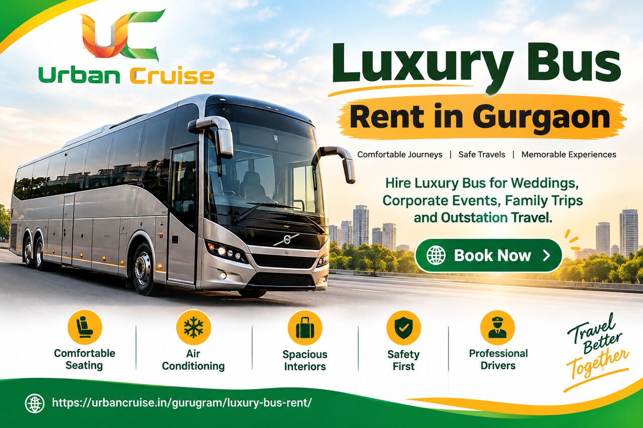 Gurugram, Travel, Luxury Bus Rent In Gurgaon | Hire Luxury Bus