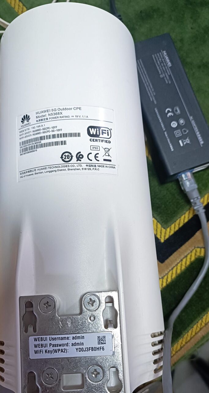 Manama, Electronics, BHD 45,  UNLOCKED Router Supports All SIMS Weatherproof 5G Huawei CPE With Stand N5368X Indoor/Outd