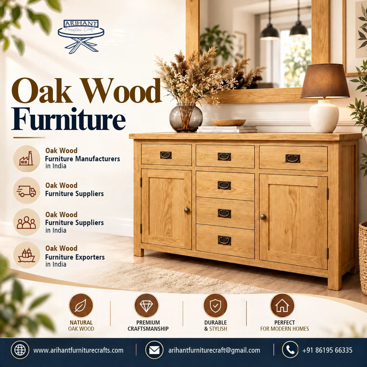 Jaipur, Furniture, Wholesale Oak Wood Furniture For Retailers