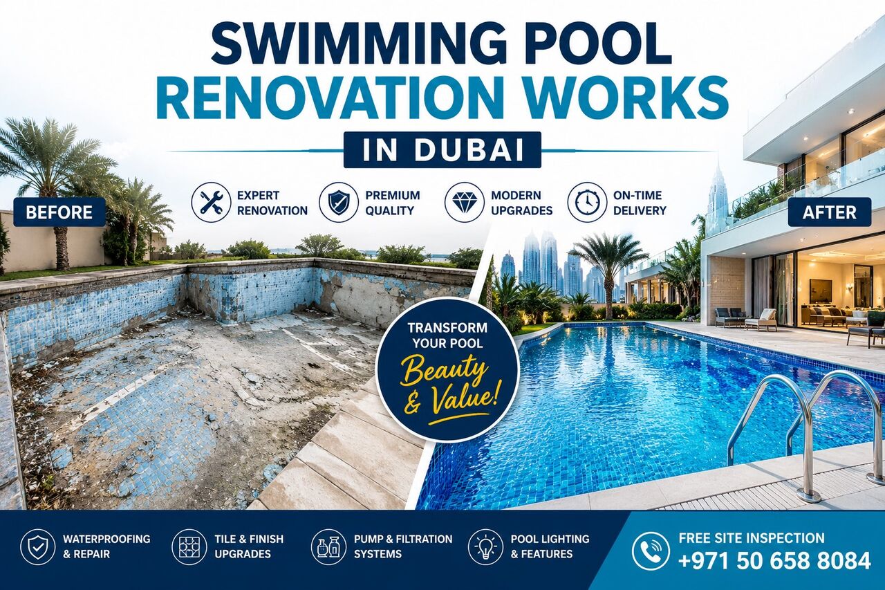 Dubai, Business, Swimming Pool Renovation Works In Dubai
