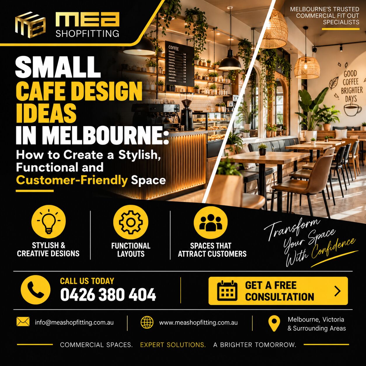 Melbourne, Construction, Small Cafe Design Ideas In Melbourne &ndash; MEA Shopfitting