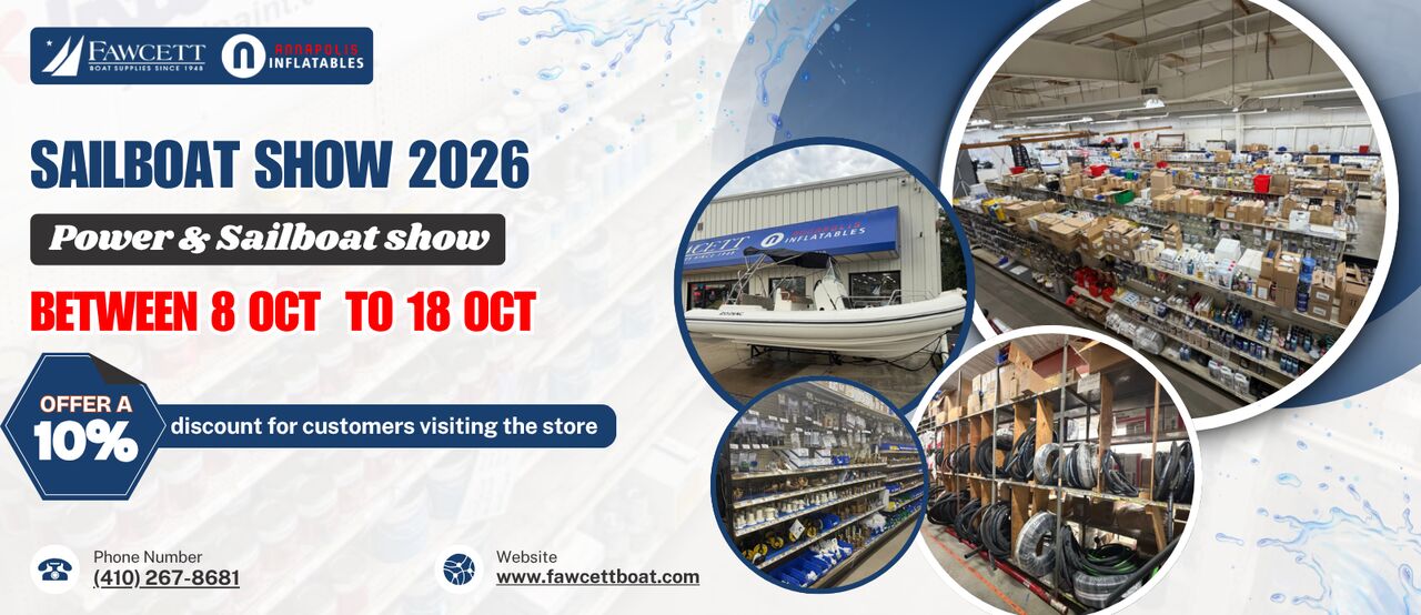 New York, Boats, Sailboat Show 2026 | Visit Fawcett Boat Supplies At Land 9