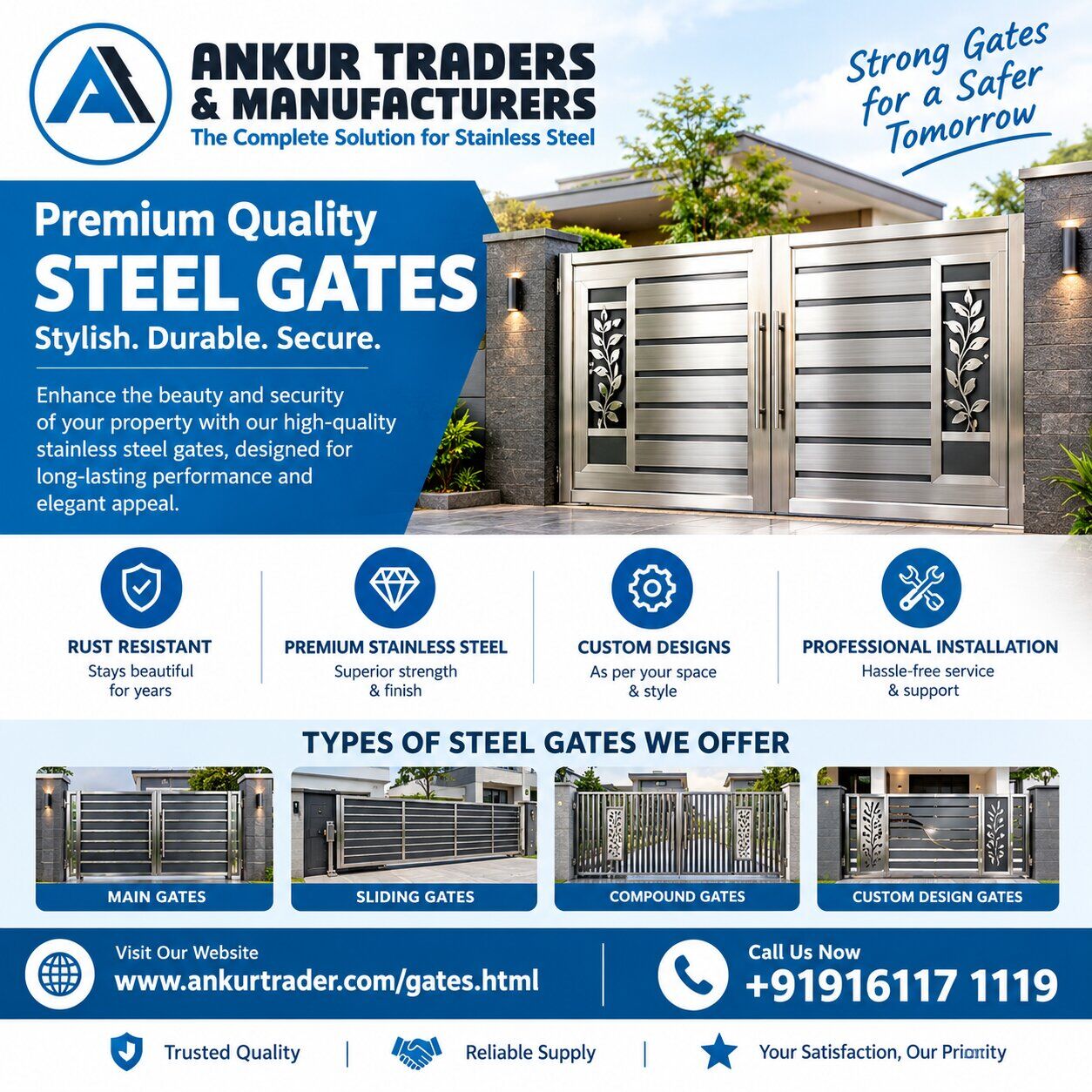 Lucknow, Materials, INR 2000,  Stainless Steel Gate Manufacturer In Lucknow