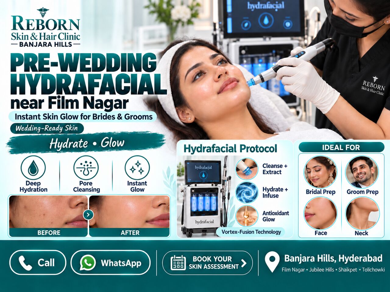 Hyderabad, Health & Beauty Items, INR 2499,  Grooms, Get Wedding-Ready: HydraFacial In Banjara Hills