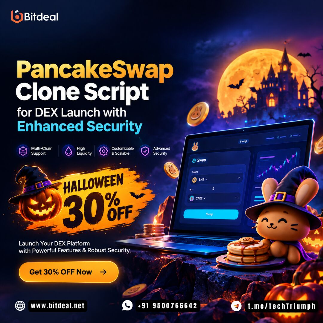 Dubai, Business, PancakeSwap Clone Script For DEX Launch With Enhanced Security &ndash; Halloween 30% OFF