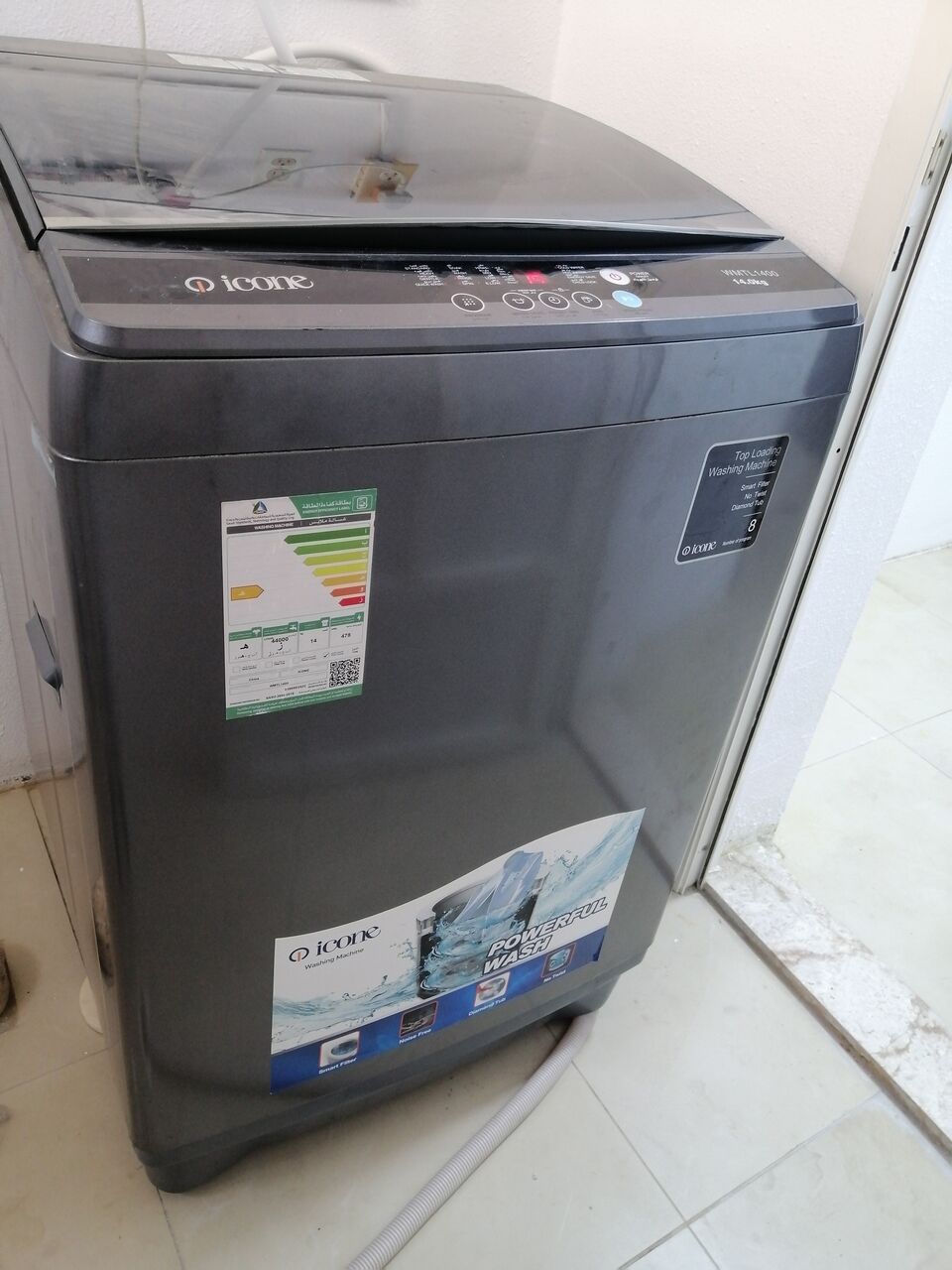 Jubail, Appliances, SAR 500,  ICon Automatic Washing Machine Top Load (14 KG)