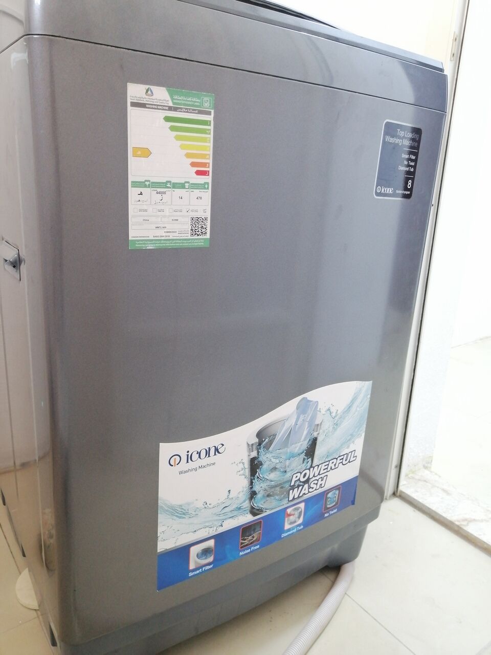 Jubail, Appliances, SAR 500,  ICon Automatic Washing Machine Top Load (14 KG)