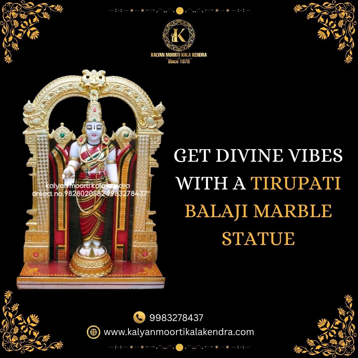 Jaipur, Household Items, INR 20000,  Get Divine Vibes With A Tirupati Balaji Marble Statue