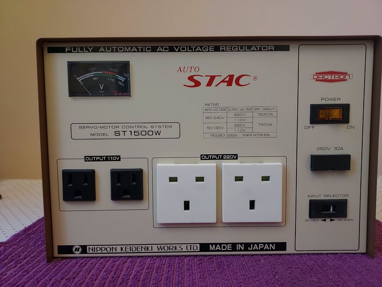 Riyadh, Electrical & Plumbing, SAR 500,  STAC Automatic Voltage Regulator 1500W