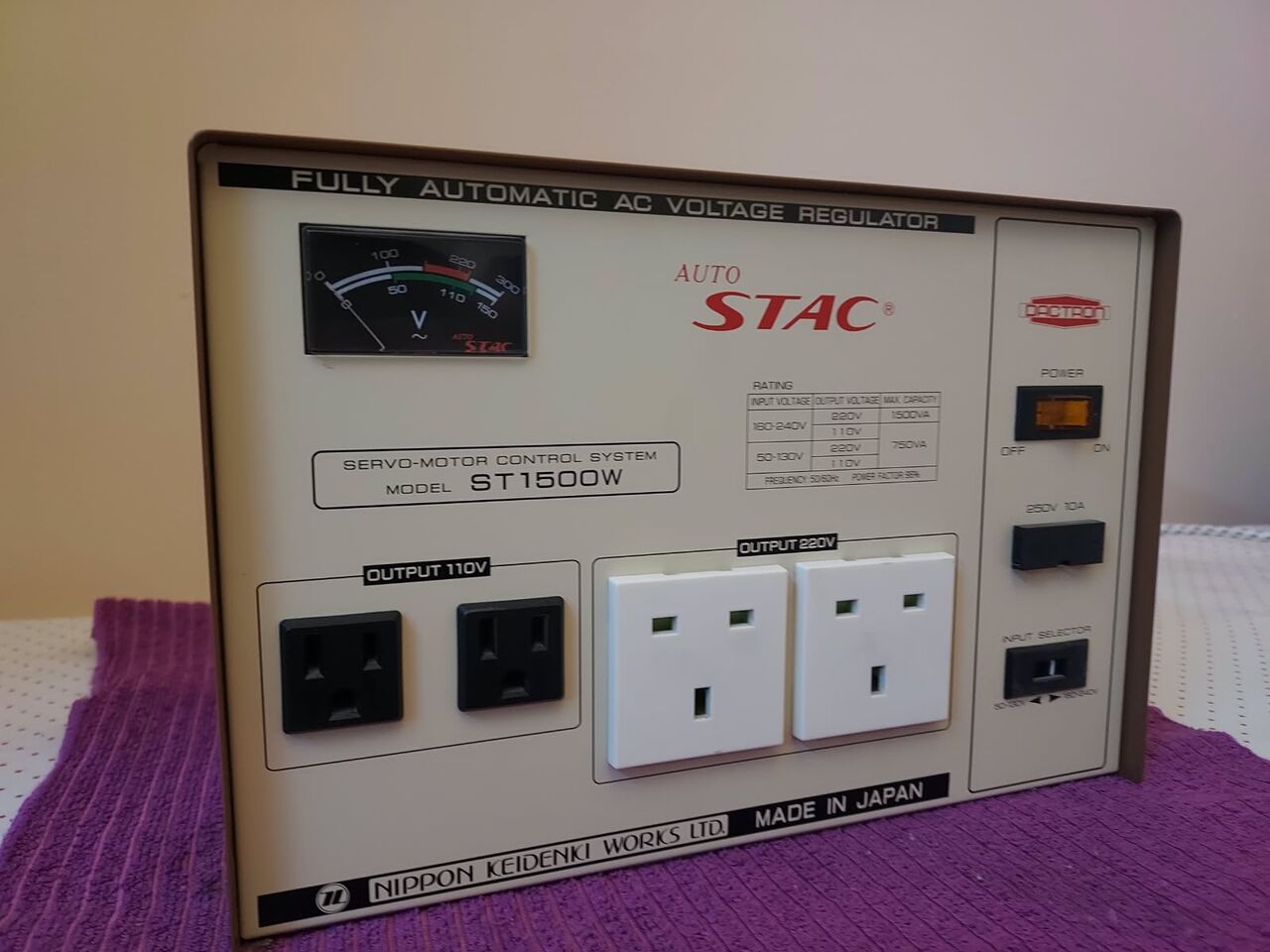 Riyadh, Electrical & Plumbing, SAR 500,  STAC Automatic Voltage Regulator 1500W