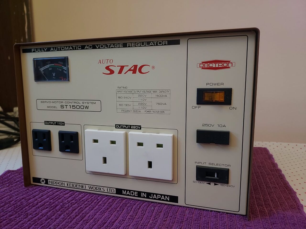 Riyadh, Electrical & Plumbing, SAR 500,  STAC Automatic Voltage Regulator 1500W