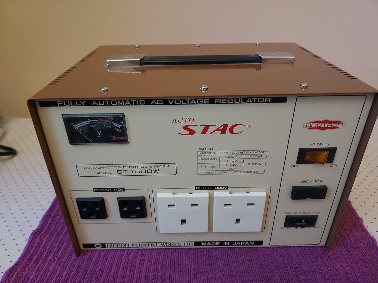 Riyadh, Electrical & Plumbing, SAR 500,  STAC Automatic Voltage Regulator 1500W