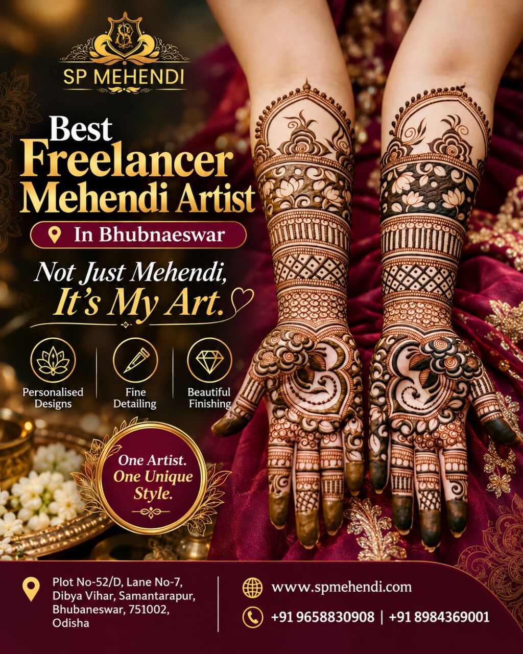Bhubaneswar, Creative, Best Freelancer Mehendi Artist In Bhubaneswar