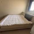 SAR 1400,  Wooden Bed (Home Center) With Mattress, Topper & 32&rdquo; TCL TV