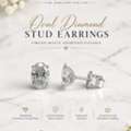 GBP 550,  Luxury Oval Diamond Stud Earrings: Timeless Modern Elegance