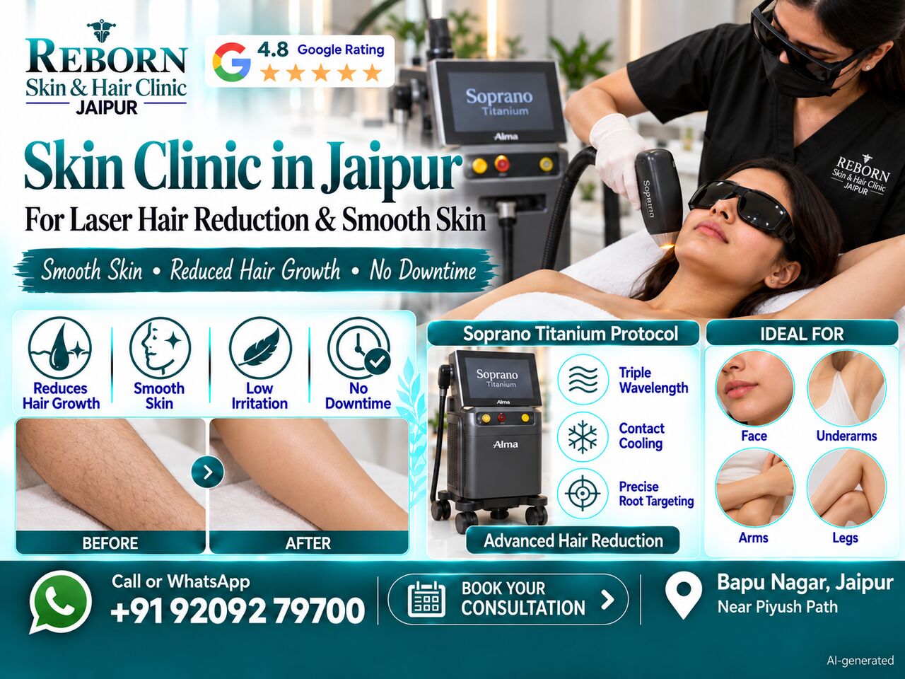 Jaipur, Health & Beauty Items, INR 2999,  Skin Clinic In Jaipur For Laser Hair Reduction And Smooth Skin