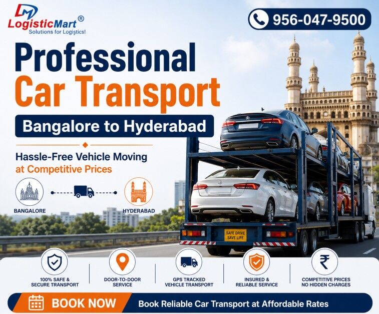 Bangalore, Logistics, Car Transport Bangalore To Hyderabad - Car Transport Service Charges