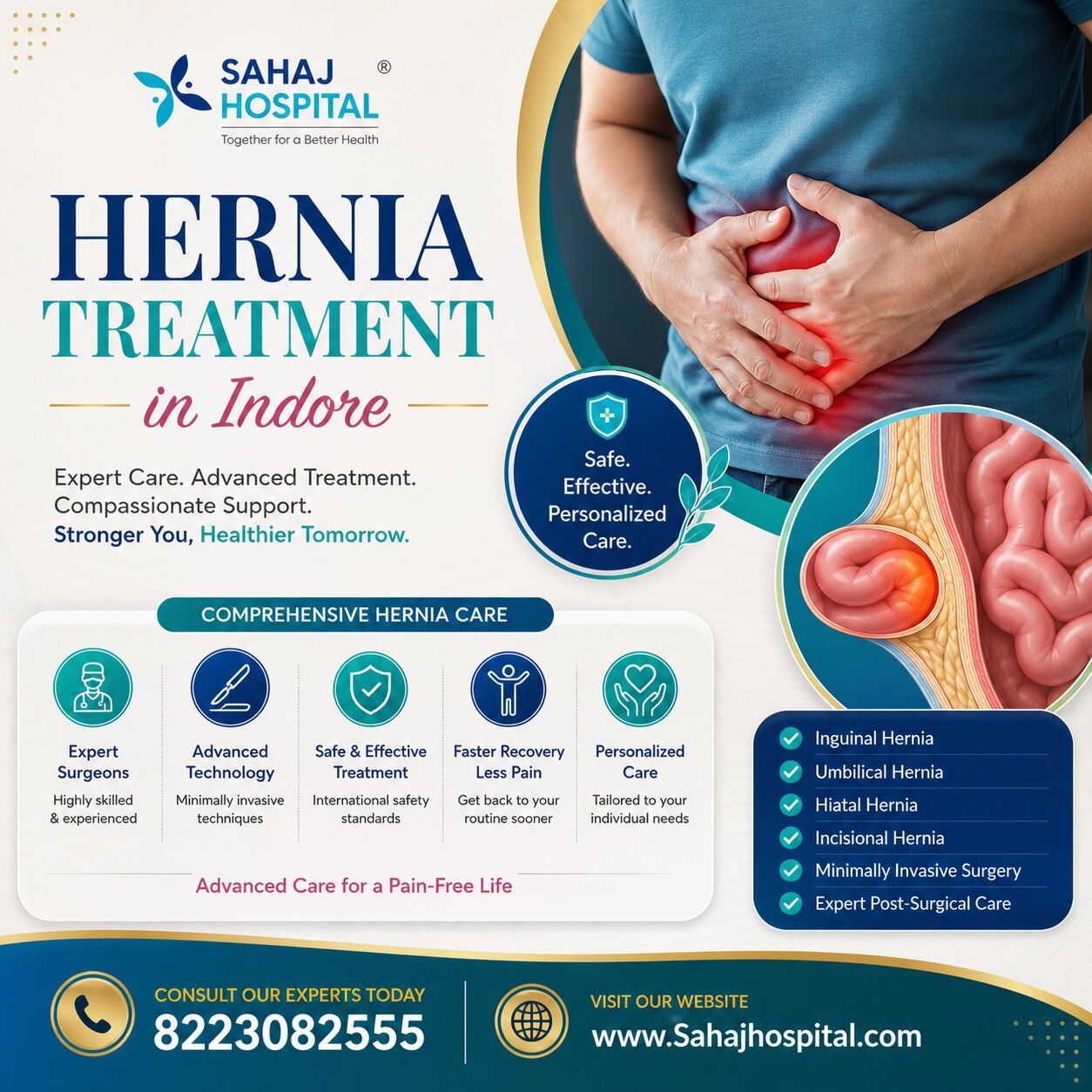 Indore, Health, Hernia Treatment In Indore - Sahaj Hospital