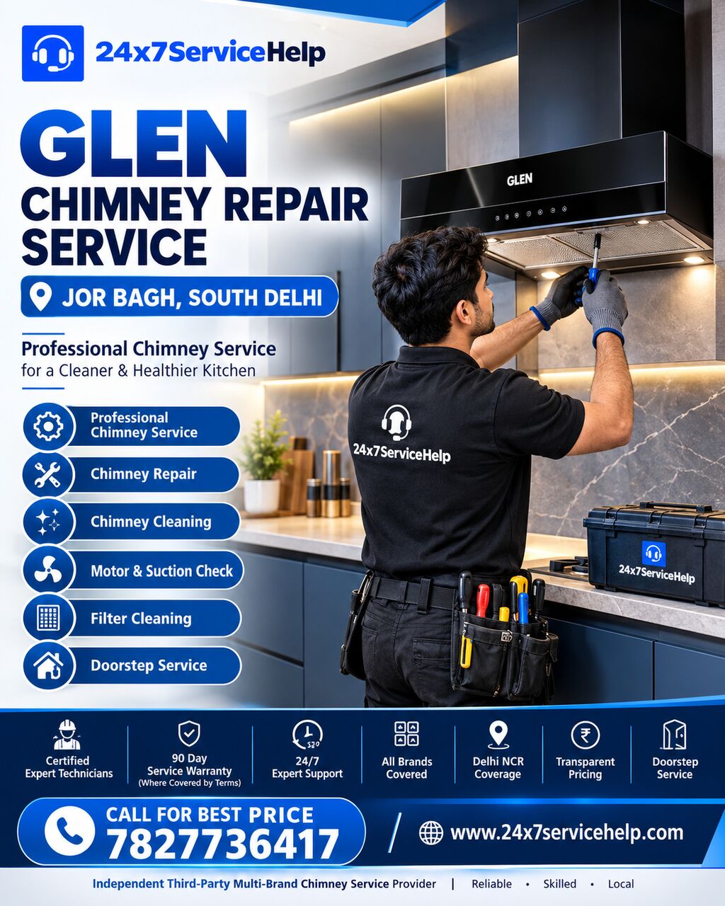 New Delhi, Appliance Repair, Reliable Glen Chimney Repair Assistance In Jor Bagh