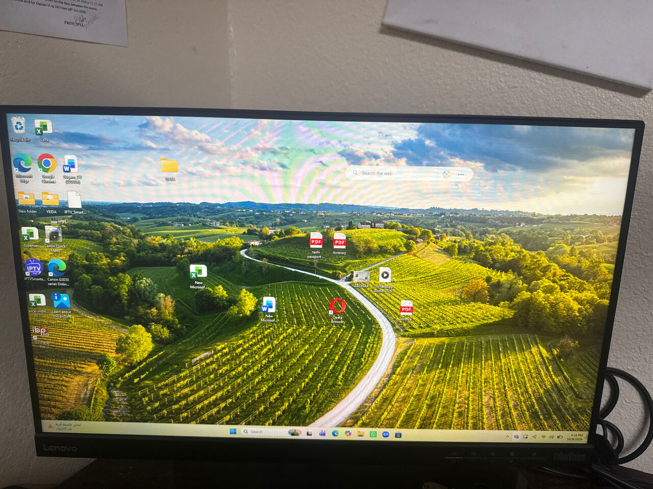 Jubail, Computers, SAR 400,  Lenovo Thinkvision Monitor With Wired Keyboard And Mouse