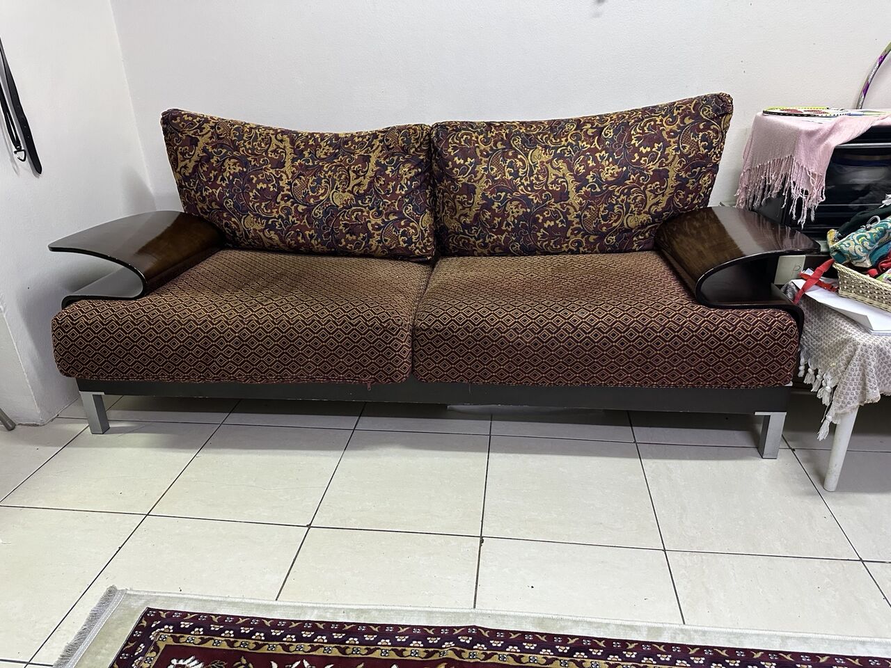 Khobar, Free Items, Used Sofa Set (100% Wood & Metal Frame, Made In Malaysia) For Free Sale