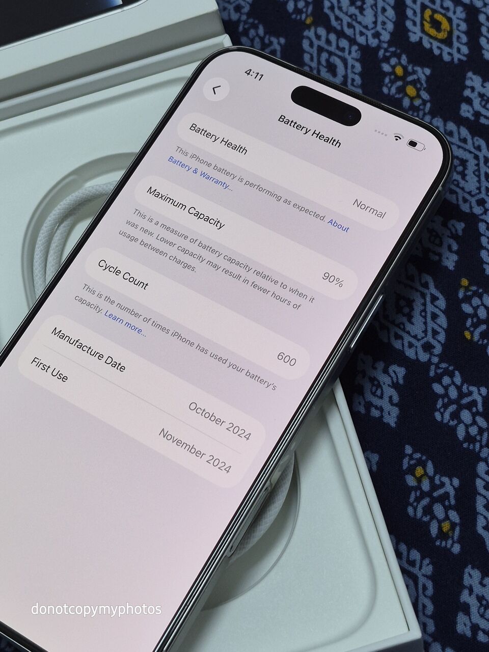 Al Rahmaniyah, Mobile Phones, SAR 3250,  IPhone 16 Pro Max 256gb White Titanium