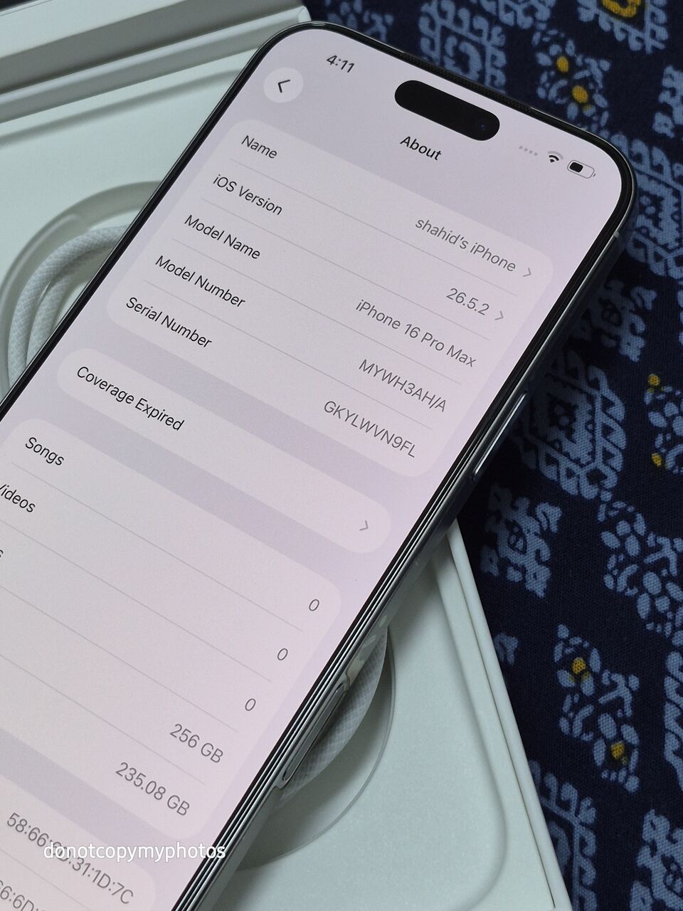 Al Rahmaniyah, Mobile Phones, SAR 3250,  IPhone 16 Pro Max 256gb White Titanium