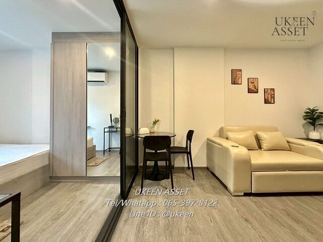 Bangkok, Villas, THB 8500,  27 Sq. Meter,  UK02-RC005 ให้เช่า Brixton Kaset-Sriracha Campus ห้องใหม่บิวอินสวย 8,500 บ