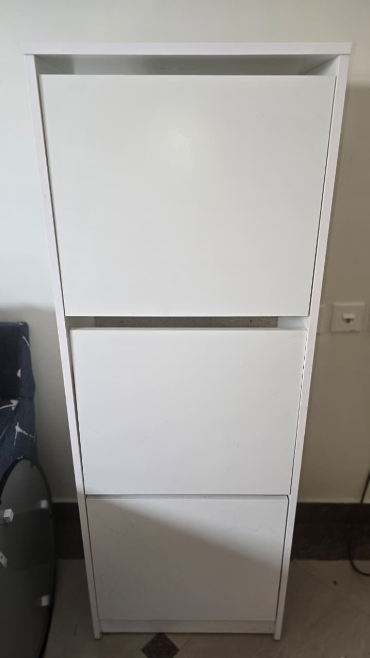 Al Masiaf, Furniture, SAR 475,  For Sale: 2 Used IKEA Shoe Cabinets &ndash; White