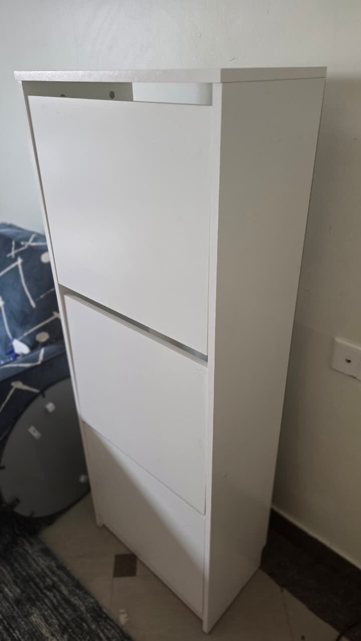 Al Masiaf, Furniture, SAR 475,  For Sale: 2 Used IKEA Shoe Cabinets &ndash; White