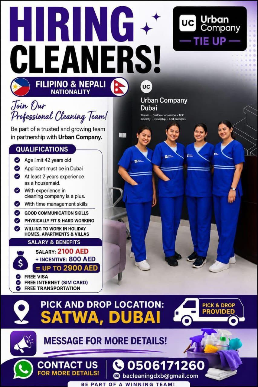 Bur Dubai, Jobs, Be Part Of A Trusted And Growing Team In Partnership With Urban Company.