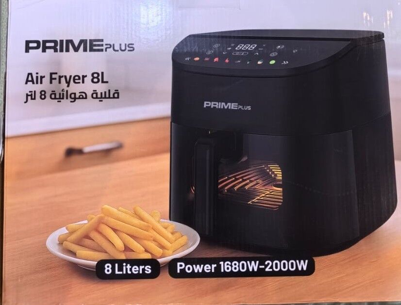Riyadh, Appliances, SAR 220,  Prime Plus Air Fryer (8 Liters) With A Digital Display Window And A Power Rating Of 1680W&ndash;