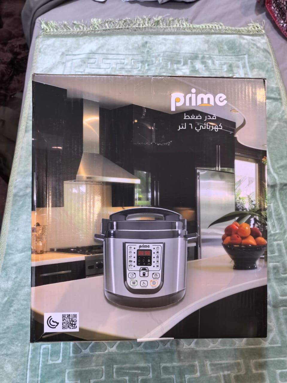 Riyadh, Appliances, SAR 150,  Prime Electric Pressure Cooker (6L) Box Displaying A 1000W Power Rating, A 6-liter Capacit