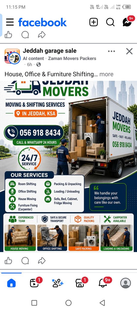 Jeddah, Labor/Moving, HOUSE SHIFTING MOVERS PACKERS COMPANY PROFESSIONAL TEAM REASONABLE PRICE,📍0569188434📍