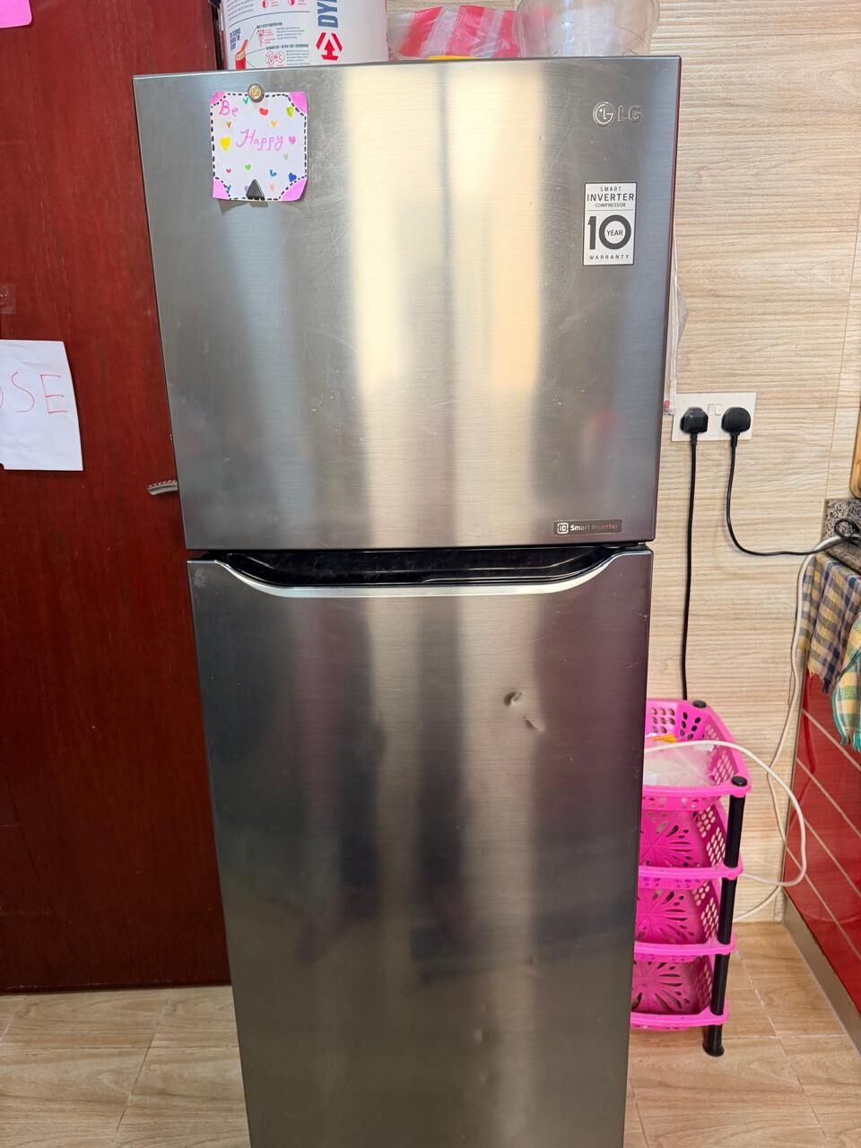 Adliya, Appliances, BHD 50,  Urgent Sale - LG Double Door Fridge, Smart Inverter, Stainless Steel - Adliya