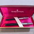 SAR 185,  Vintage Sheaffer Imperial 440 Fountain Pen & Mechanical Pencil Set - Black & Chrome