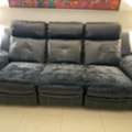 SAR 600,  5-Seater Recliner Sofa Set (3+1+1) &ndash; Black Leather From Ashley