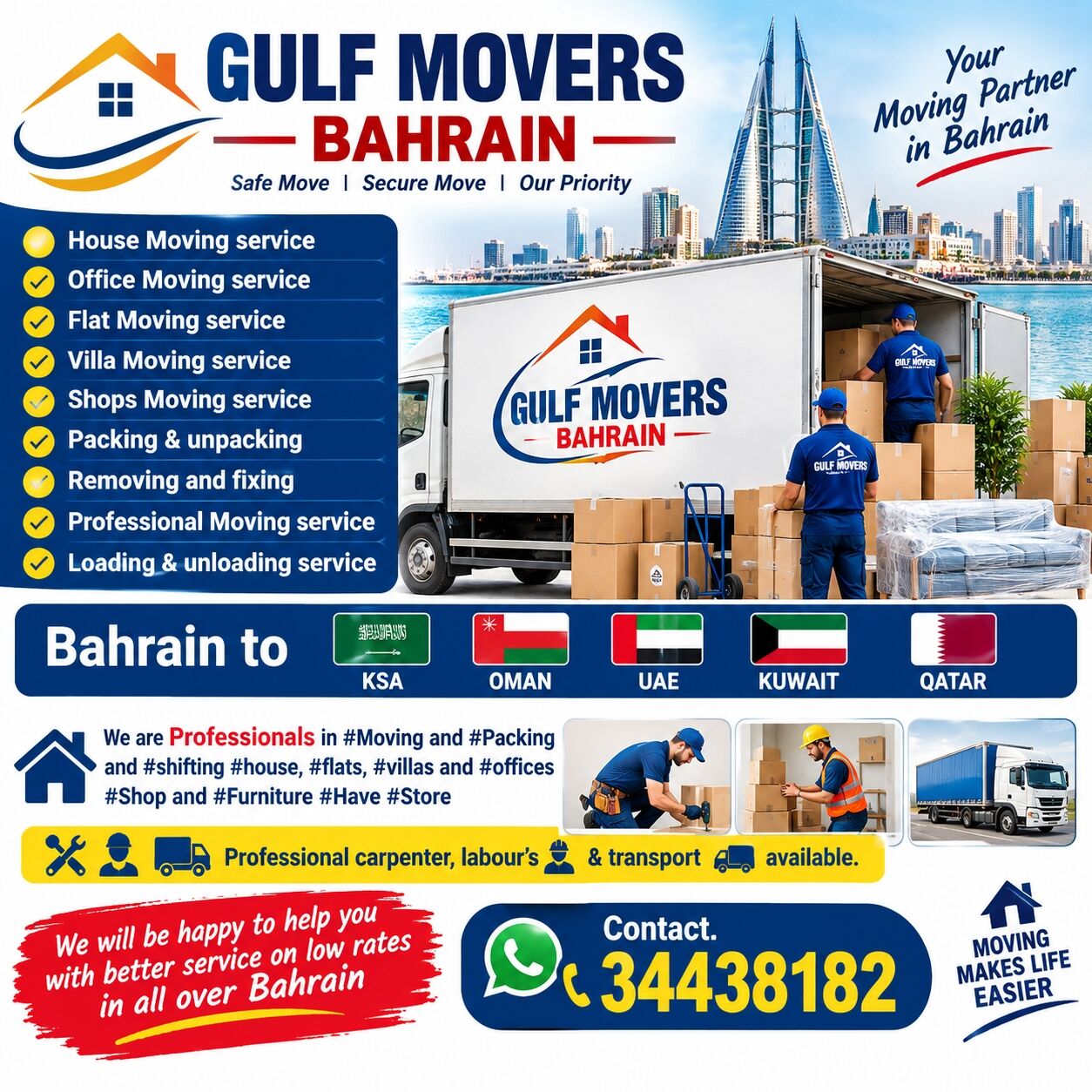 Tubli, Labor/Moving, Bahrain Movers And Packers