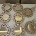 SAR 100,  Set Of 8 Elegant Oriantal Silver Decorative Wall Mirrors - Excellent Condition