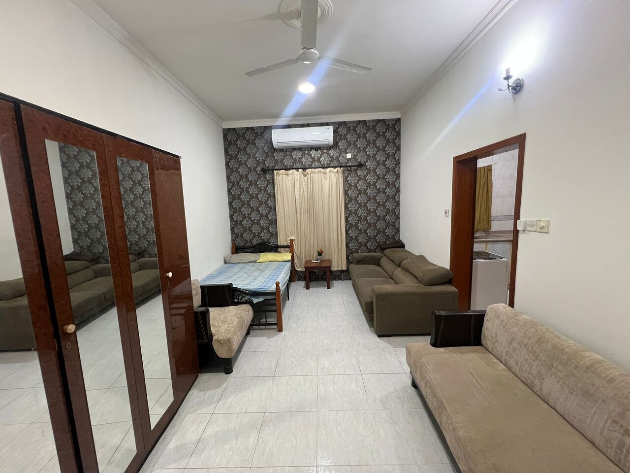 Manama, Apartments, Flats, Houses & Villas, BHD 170/month,  Furnished,  Studio,  ROUND FLOOR STUDIO FLAT FOR RENT IN SAHALA NEAR KHAMIS