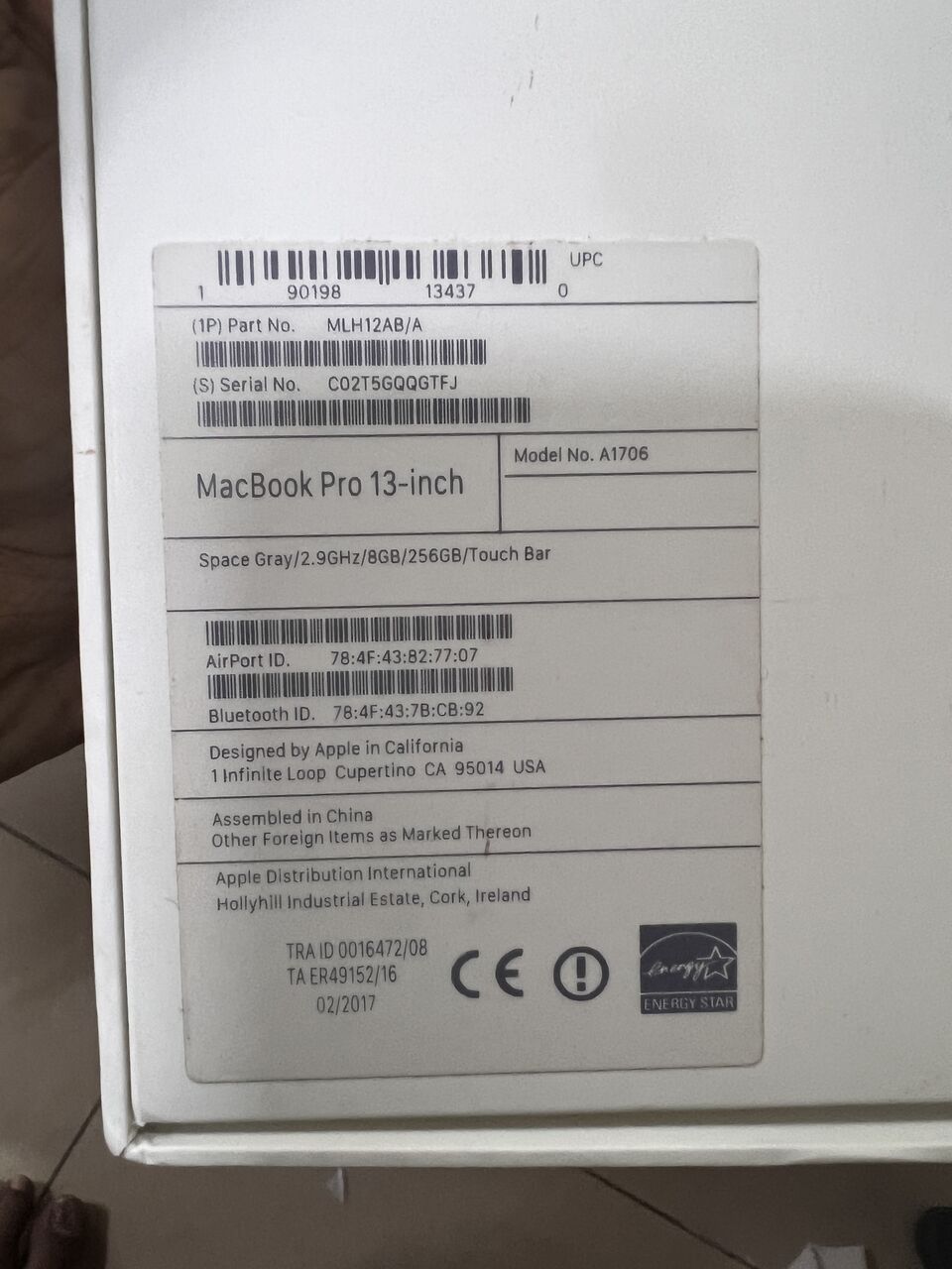 Juffair, Computers, BHD 165,  2016 13 Inch MacBook Pro Touch Bar For Sale