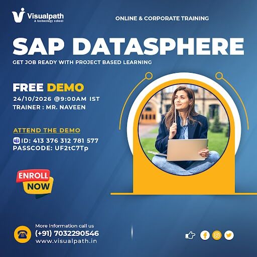 Hyderabad, Lessons Offered, Join The SAP Datasphere Free Demo On October 24, 2026!