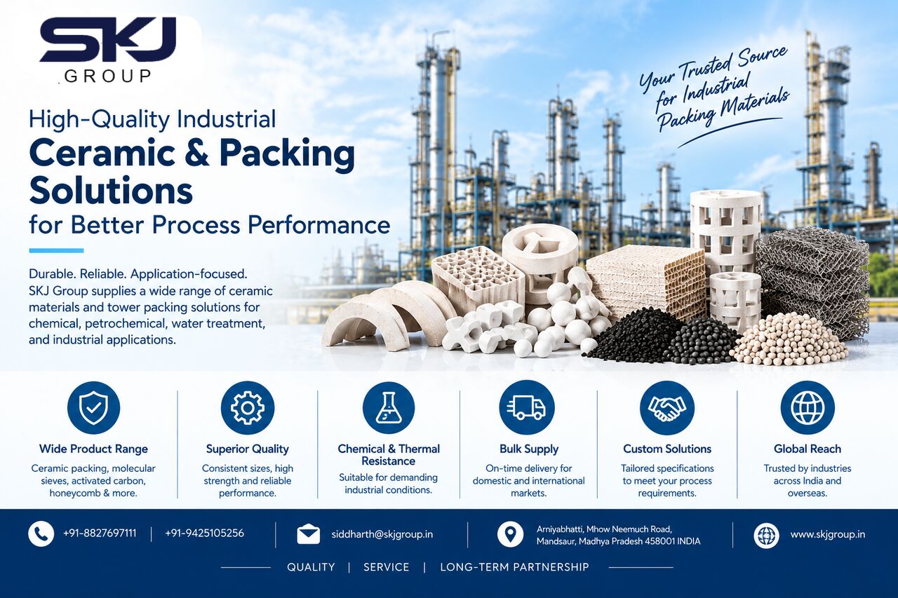 Bhopal, Materials, Ceramic Rings For Industrial Tower Packing Applications