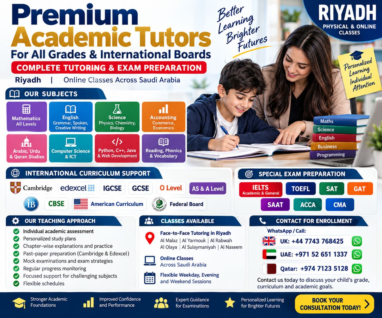 Dammam, Lessons Wanted, Academic Excellence & Smart Learning Programs &ndash; IGCSE, Cambridge, IB, CBSE & All